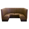 1/2 Corner 12 Channel Back, Standard Seat Style Booth - LIFETIME WARRANTY!