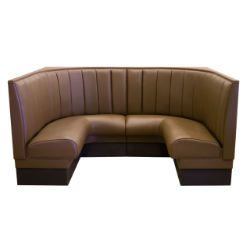 1/2 Corner 12 Channel Back, Standard Seat Style Booth - LIFETIME WARRANTY!