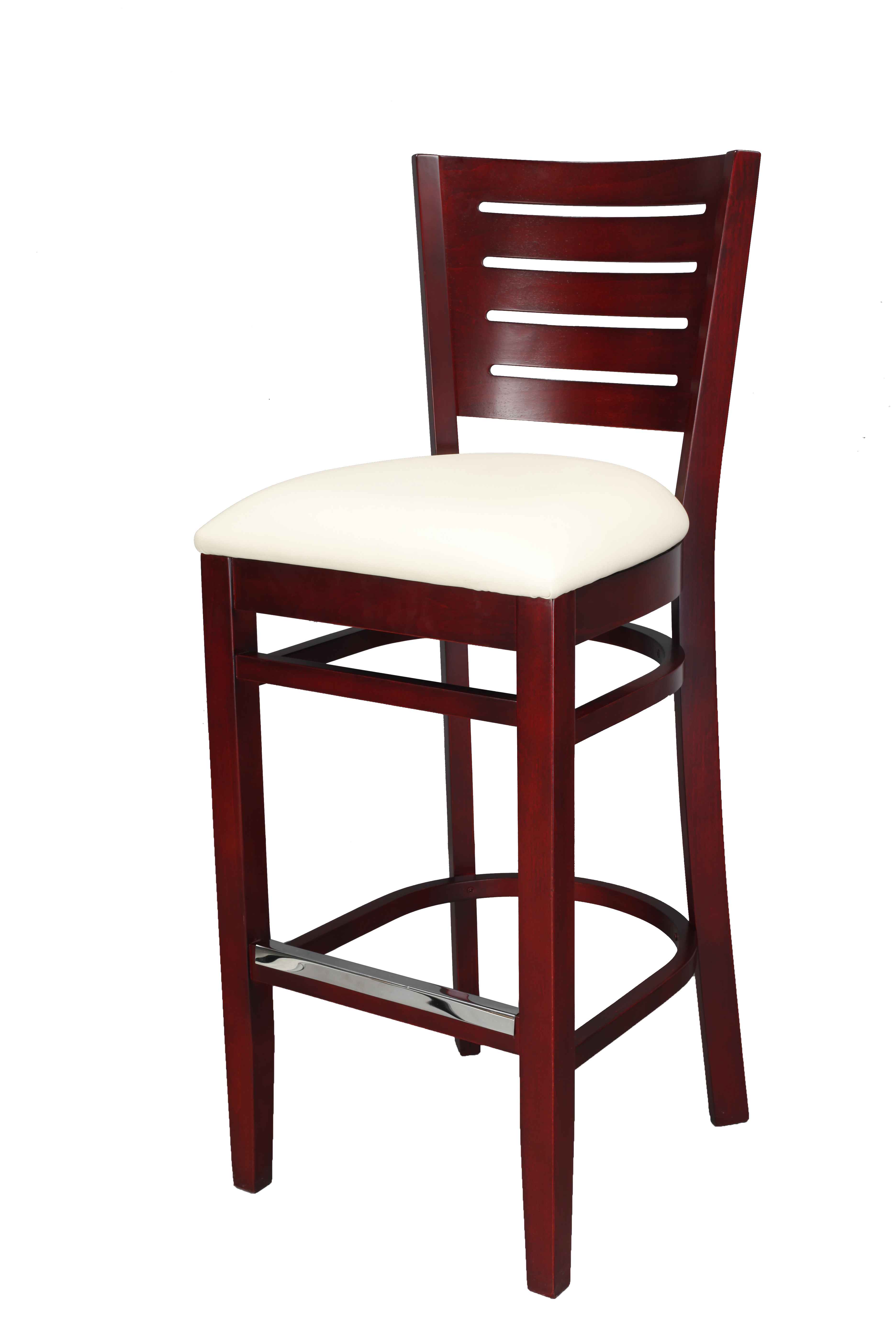 Wood Decorative Laser Back Barstool w/Grade 1 Vinyl