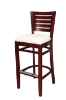 Wood Decorative Laser Back Barstool w/Grade 1 Vinyl
