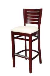 Wood Decorative Laser Back Barstool w/Grade 1 Vinyl