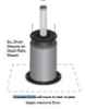 12" Extension Drum For Bolt-Down & Cantilever Umbrellas