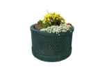 28-inch Round Outdoor Planter Box - Expanded Metal Mesh 