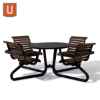 42 " Outdoor Table with Attached Seats 