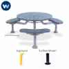 46" Portable/Surface Mounted Round Table w/3 Legs 