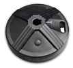 50 Pound Umbrella Base, 16" Diameter Concrete Filled Black BaseFor Use with Umbrella Tables - For 1 1/2" Diameter Umbrella Poles