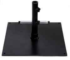 75 Pound Umbrella Base, 24" Square Black Steel BaseFor Stand-Alone Umbrellas with 1 1/2" Diameter Poles