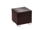 Aruba End Table Aluminum - Java Synthetic Wicker No Glass