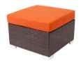 Aruba Ottoman Aluminum - Java Synthetic Wicker No Cushion