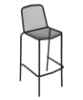 Avalon Outdoor Stacking Barstool E-coated, Powder Coated  Micro-Mesh Steel - Black