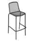 Avalon Outdoor Stacking Barstool E-coated, Powder Coated  Micro-Mesh Steel - Black