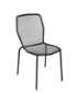 Avalon Outdoor Stacking Side ChairE-coated, Powder Coated  Micro-Mesh Steel - Black