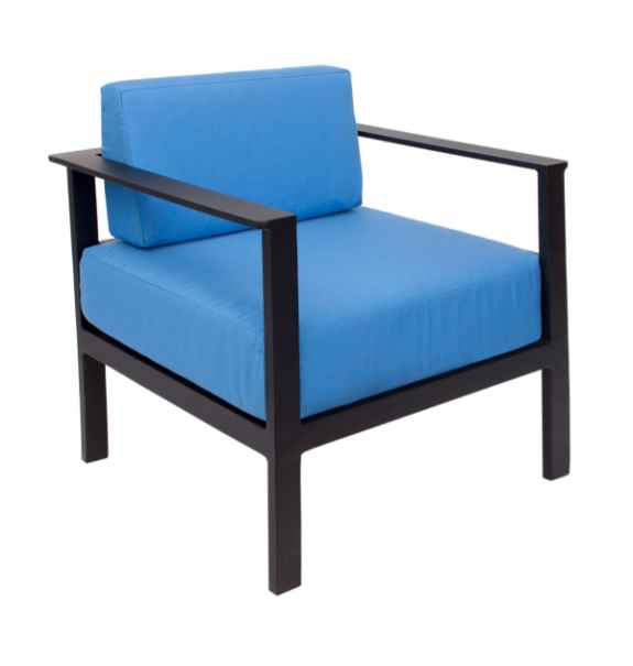 Stone Harbor Armchair Aluminum - Powder Coated Black or Soft Gray No Cushions
