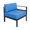 Stone Harbor Left Arm Sofa Section Aluminum - Powder Coated Black or Soft Gray No Cushions