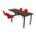 Cebra 4-Seat ADA Unit (Shell Seats) - Ylp-C-Ada4-Llehs