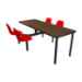 Cebra 4-Seat ADA Unit (Shell Seats) - Ylp-C-Ada4-Llehs
