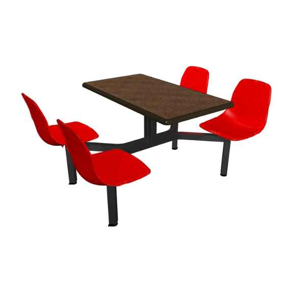 Cebra 4-Seat Island Unit (Shell Seats)