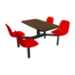Cebra 4-Seat Island Unit (Shell Seats) - Ylp-C-Dnalsi4-Llehs