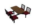 Cebra 4-Seat Wall Unit (Latitude Seats) 