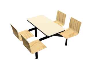 Cebra 4-Seat Wall Unit (Legacy Seats) 