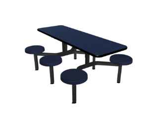 Cebra 6-Seat Island Unit (Composite Button Seats)