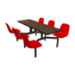 Cebra 6-Seat Island Unit (Shell Seats)