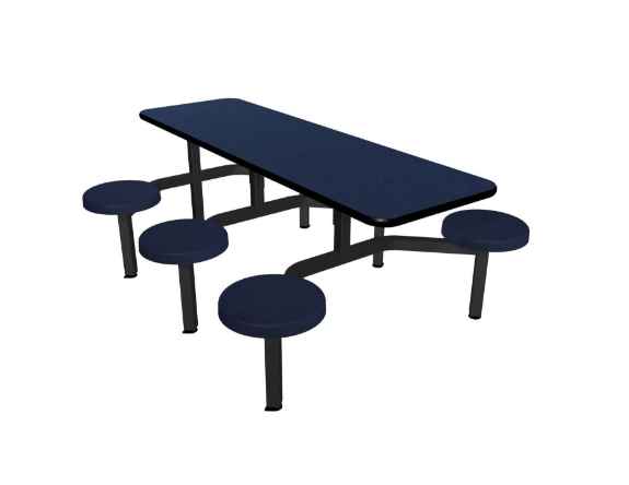 Cebra 6-Seat Wall Unit (Composite Button Seats)