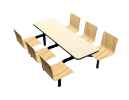 Cebra 6-Seat Wall Unit (Legacy Seats) 