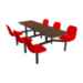 Cebra 6-Seat Wall Unit (Shell Seats) - Ylp-C-Llaw6-Llehs