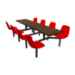 Cebra 8-Seat Island Unit (Shell Seats)