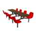 Cebra 8-Seat Island Unit (Shell Seats) - Ylp-C-Dnalsi8-Llehs