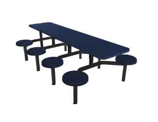Cebra 8-Seat Wall Unit (Composite Button Seats)