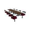 Cebra 8-Seat Wall Unit (Country Seats)
