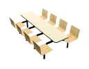 Cebra 8-Seat Wall Unit (Legacy Seats) 