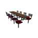 Cebra 8-Seat Wall Unit (Quest Seats)