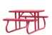 Champion 4' Rectangle Freestanding Picnic Table - Expanded Metal Mesh - Pp-429-101