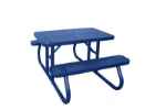 Champion 4 Rectangle Freestanding Picnic Table - Expanded Metal Mesh 