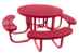 Champion 4' Round Freestanding Picnic Table - Expanded Metal Mesh - Pp-559-101