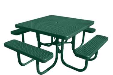Champion 4 Square Freestanding Picnic Table - Expanded Metal Mesh 