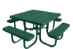 Champion 4' Square Freestanding Picnic Table - Expanded Metal Mesh - Pp-629-101