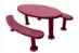 Champion 6' Oval Freestanding Picnic Table - Expanded Metal Mesh - Pp-659-103