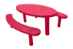 Champion 6' Oval Freestanding Picnic Table - Expanded Metal Mesh - Pp-659-103