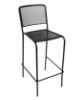 Delmarva Outdoor Barstool Micro Mesh Seat & Back Powder Coated Steel - Black