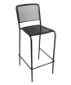 Delmarva Outdoor Barstool Micro Mesh Seat & Back Powder Coated Steel - Black