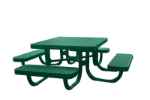 Childrens Champion 3 Square Freestanding Picnic Table - Expanded Metal Mesh 