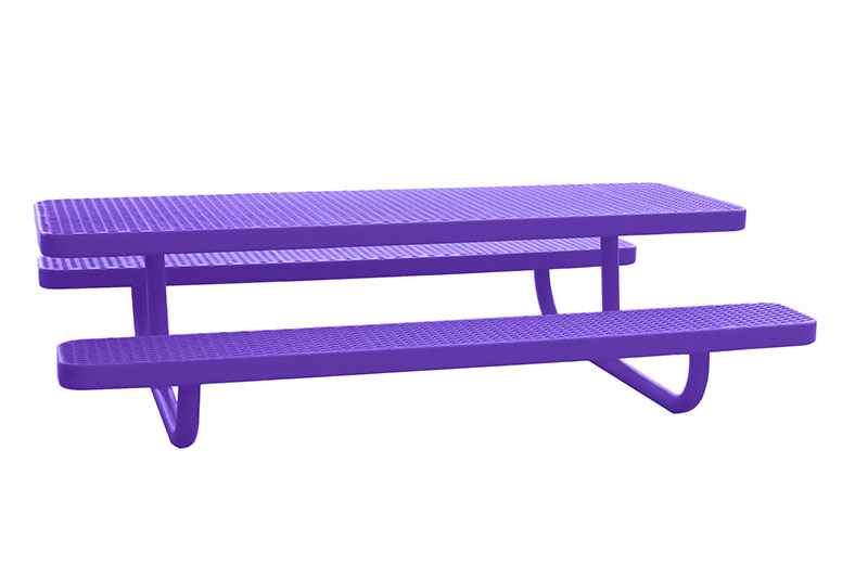 Children's Champion 4' Rectangle Freestanding Picnic Table - Expanded Metal Mesh 