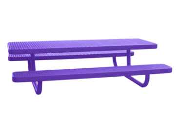 Childrens Champion 4 Rectangle Freestanding Picnic Table - Expanded Metal Mesh 