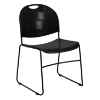 Compact Sled Base Stack Chair (Black Frame) 