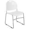 Compact Sled Base Stack Chair (Silver Frame) 