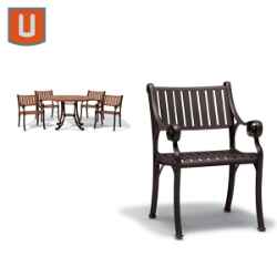 Dining Chair - Faux-Wood - port/sm 